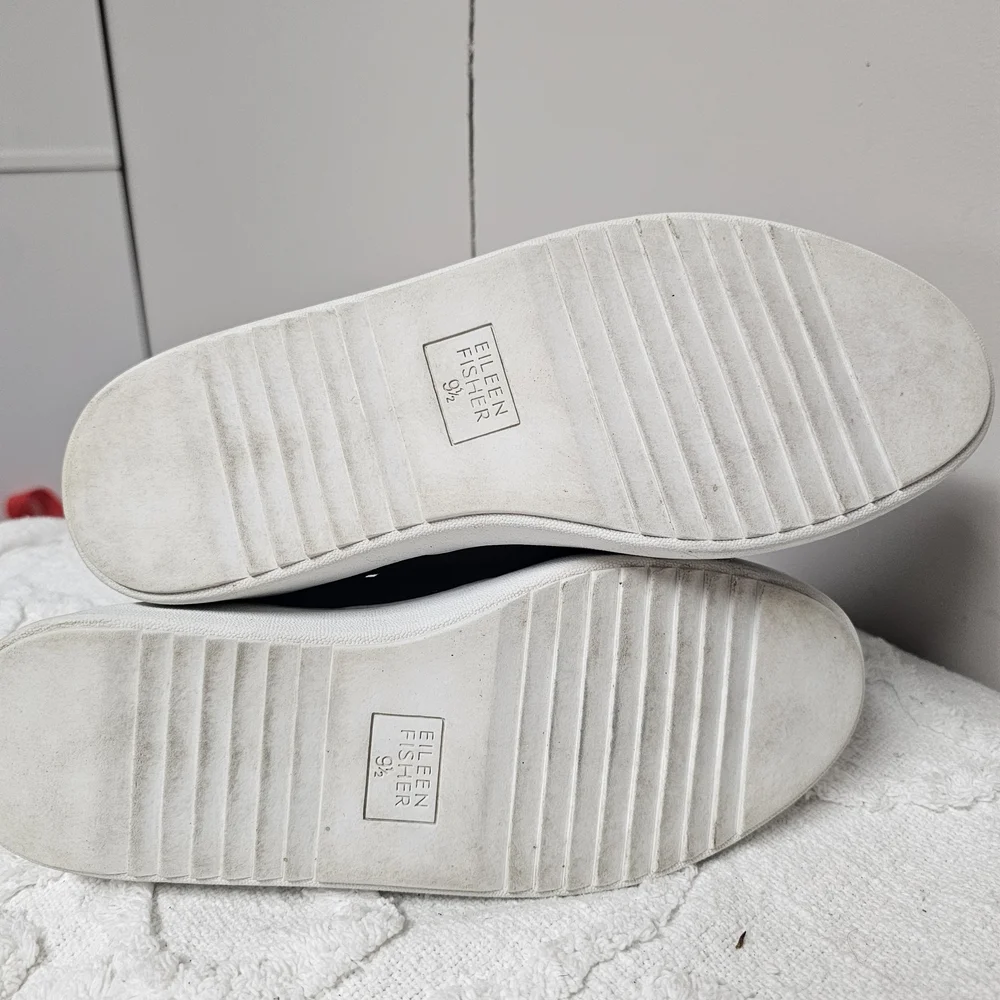 Eileen Fisher Pari Platform Slip-On Sneakers Navy Minimalist Comfortable Sz‎ 9.5